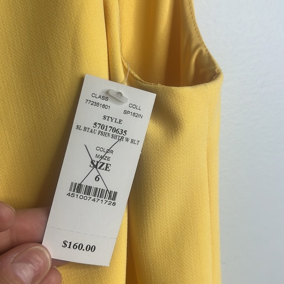 White House Black Market Yellow Mini Dress - Picture 7 of 8